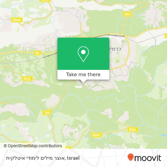 אוצר מילים לימודי איטלקית map