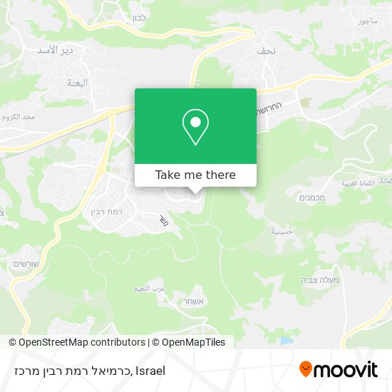 כרמיאל רמת רבין מרכז map