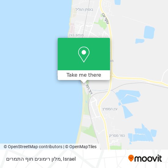 Карта מלון רימונים חוף התמרים