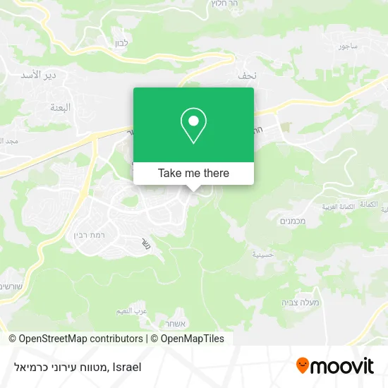 Карта מטווח עירוני כרמיאל