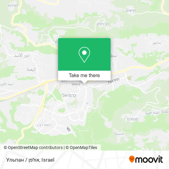 Карта Ульпан / אולפן