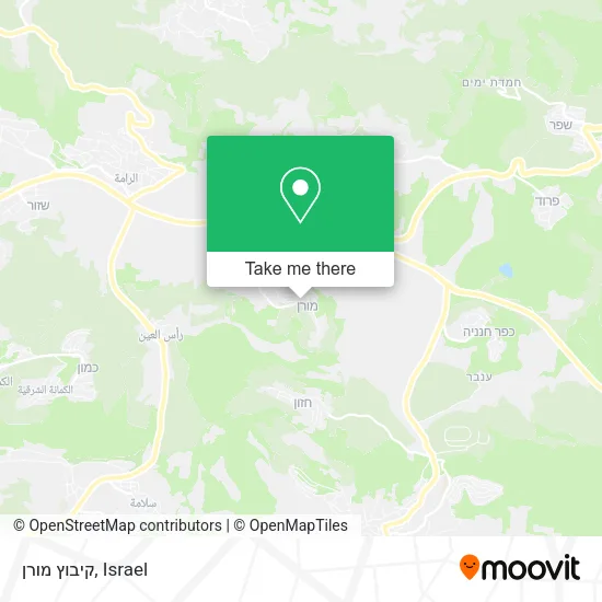 Карта קיבוץ מורן