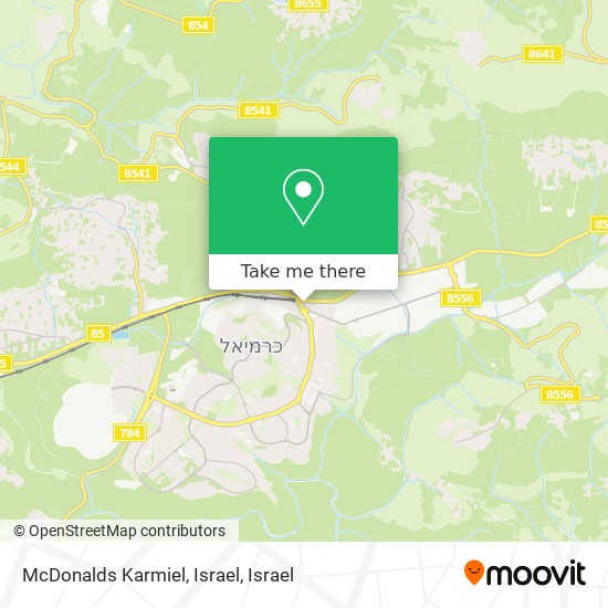 Карта McDonalds Karmiel, Israel