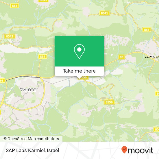 SAP Labs Karmiel map