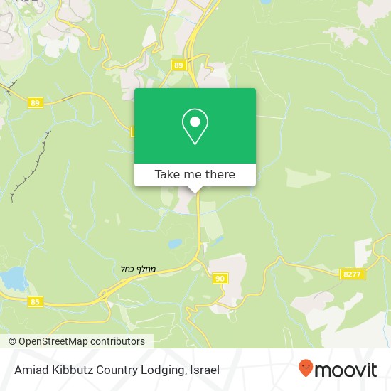 Amiad Kibbutz Country Lodging map