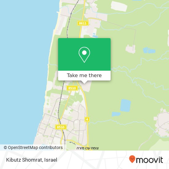 Kibutz Shomrat map