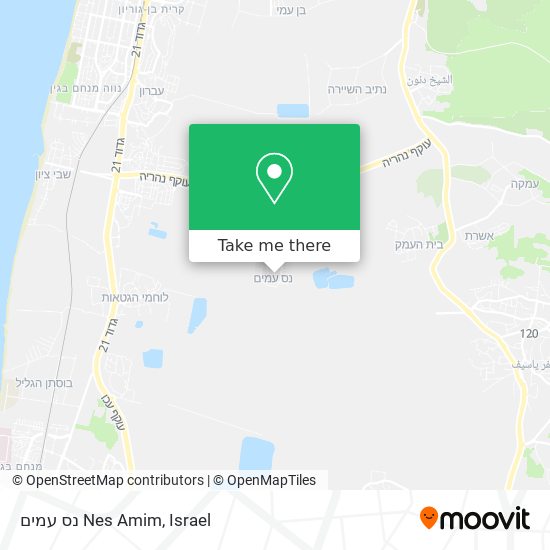 נס עמים Nes Amim map