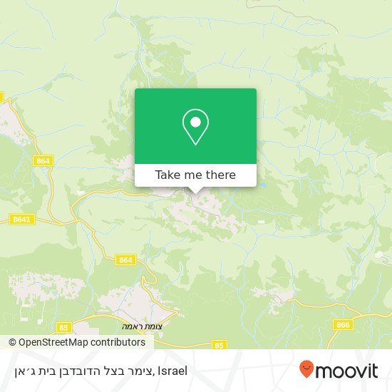 Карта צימר בצל הדובדבן בית ג׳אן
