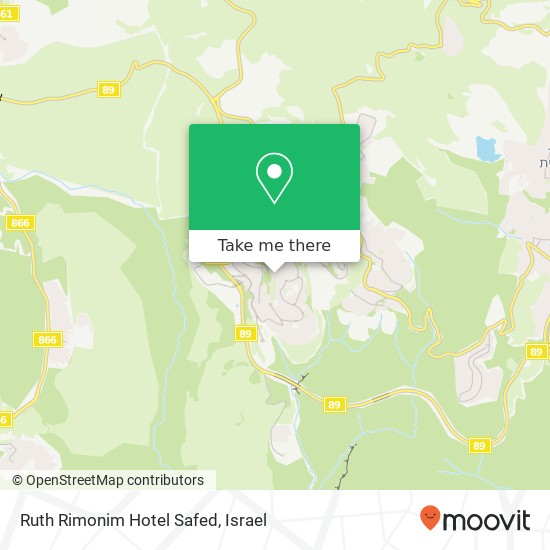 Ruth Rimonim Hotel Safed map