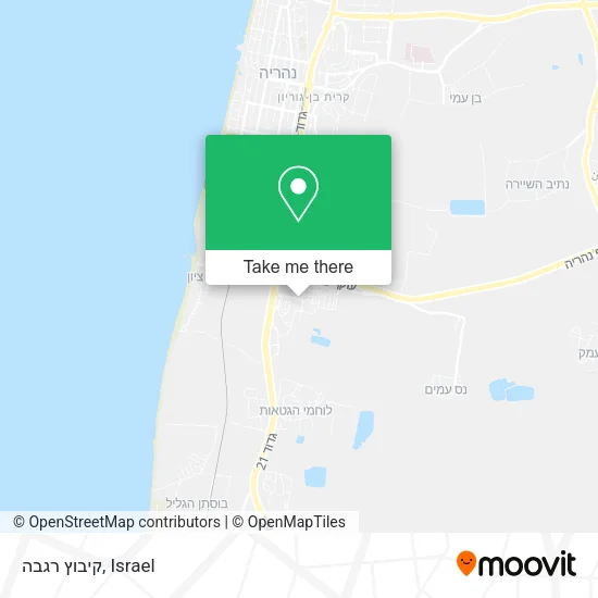 Карта קיבוץ‏ ‏רגבה