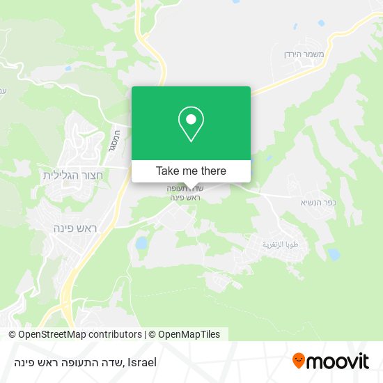 שדה התעופה ראש פינה map