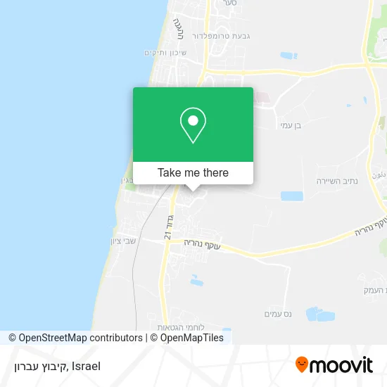 Карта קיבוץ עברון