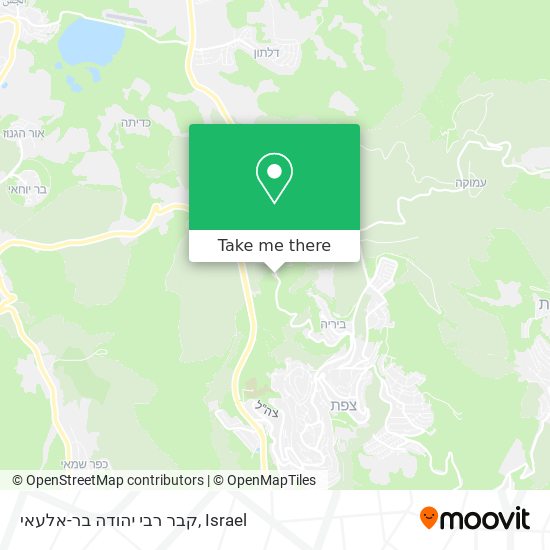 קבר רבי יהודה בר-אלעאי map