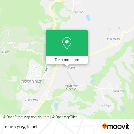 Карта קיבוץ מחניים
