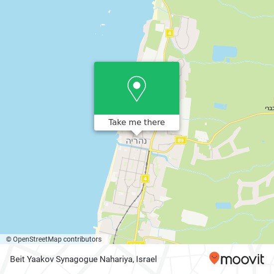 Beit Yaakov Synagogue Nahariya map