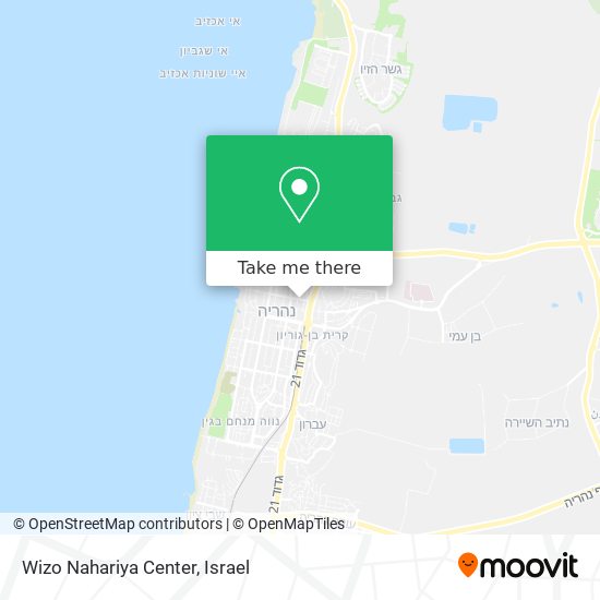 Wizo Nahariya Center map