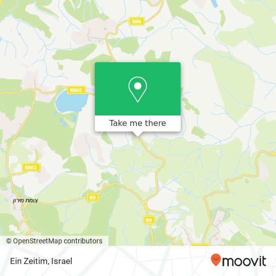 Карта Ein Zeitim