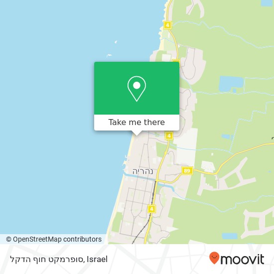 סופרמקט חוף הדקל map