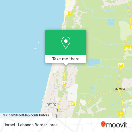 Israel - Lebanon Border map