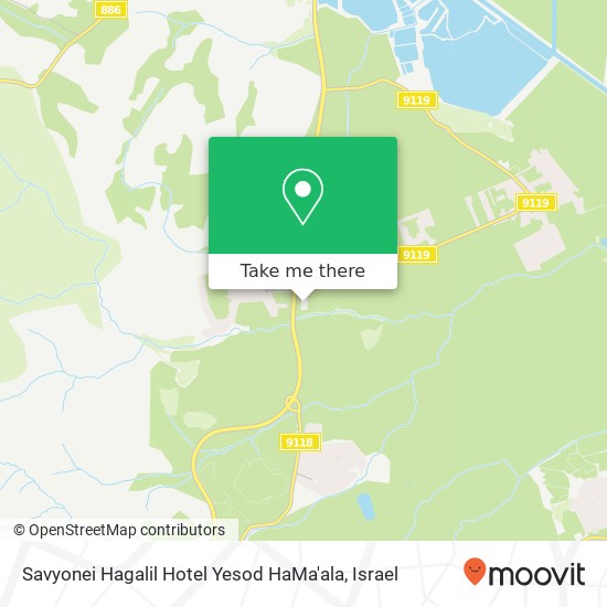 Карта Savyonei Hagalil Hotel Yesod HaMa'ala