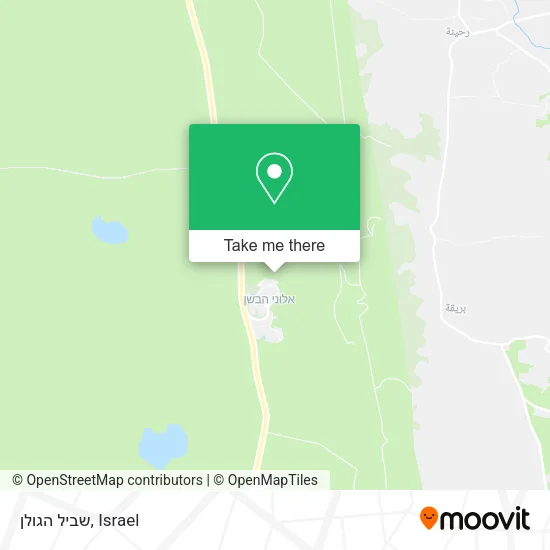 Карта שביל הגולן