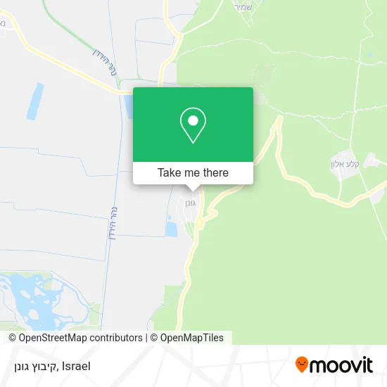 Карта קיבוץ גונן