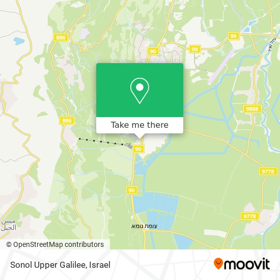 Sonol Upper Galilee map