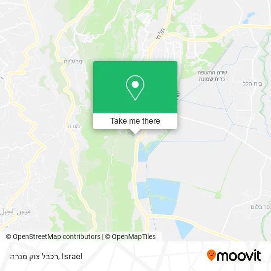 Карта רכבל צוק מנרה