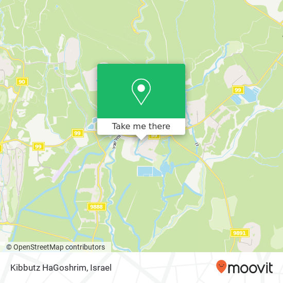 Карта Kibbutz HaGoshrim