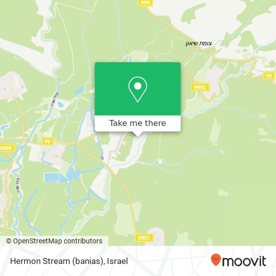 Hermon Stream (banias) map