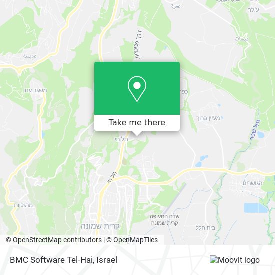 BMC Software Tel-Hai map