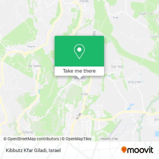 Kibbutz Kfar Giladi map
