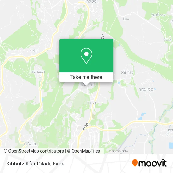 Карта Kibbutz Kfar Giladi
