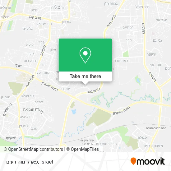 Карта פארק נווה רעים