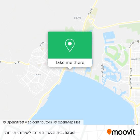 Карта בית הגשר המרכז לשירותי תיירות