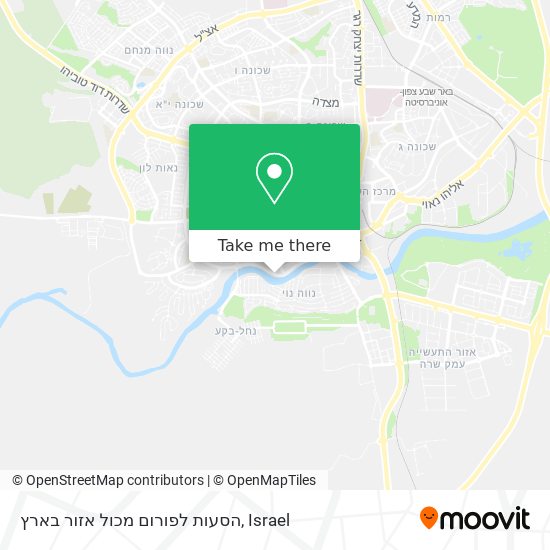 הסעות לפורום מכול אזור בארץ map