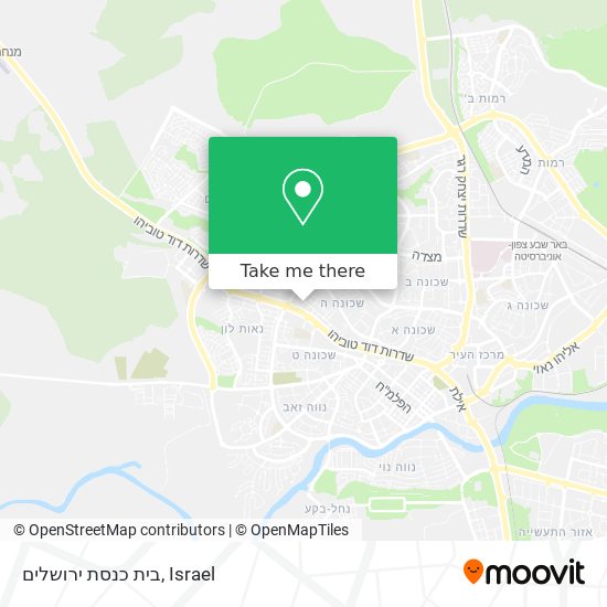 בית כנסת ירושלים map