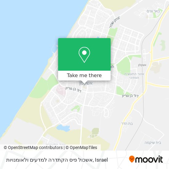 Карта אשכול פיס הקתדרה למדעים ולאומנויות