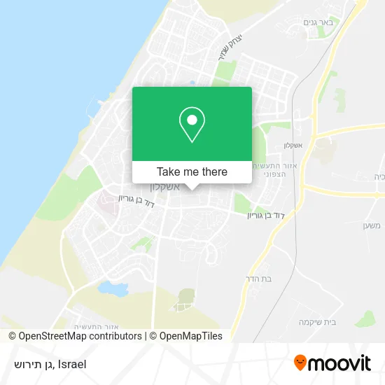 Карта גן תירוש
