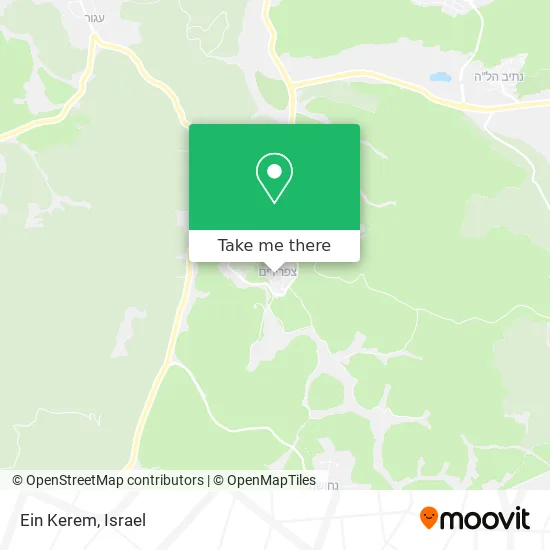 Карта Ein Kerem