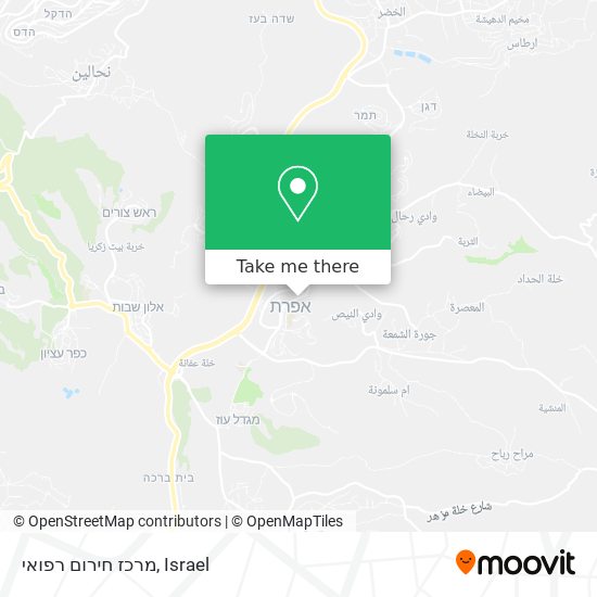 מרכז חירום רפואי map