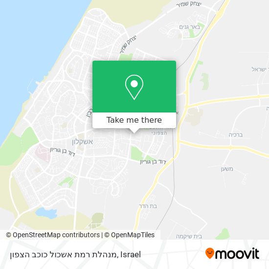 Карта מנהלת רמת אשכול כוכב הצפון