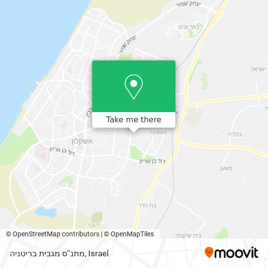 מתנ''ס מגבית בריטניה map