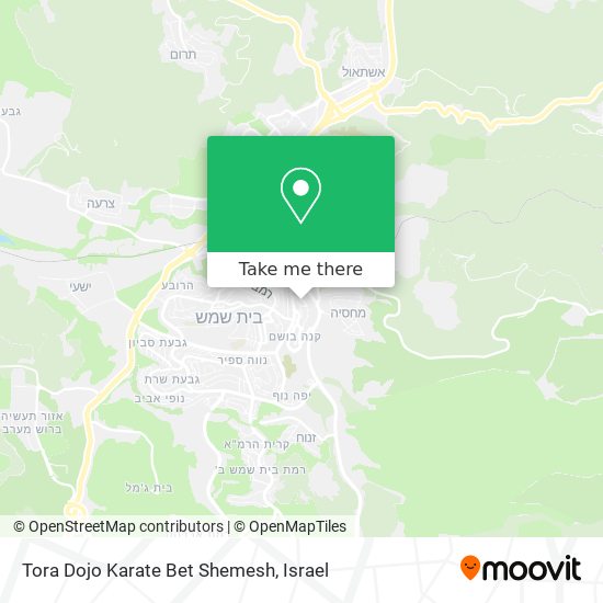 Tora Dojo Karate Bet Shemesh map