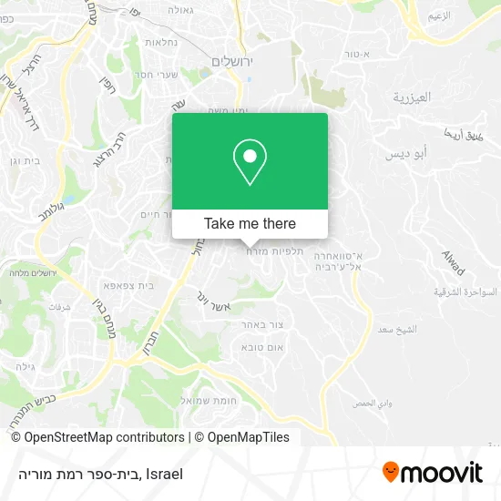Карта בית-ספר רמת מוריה