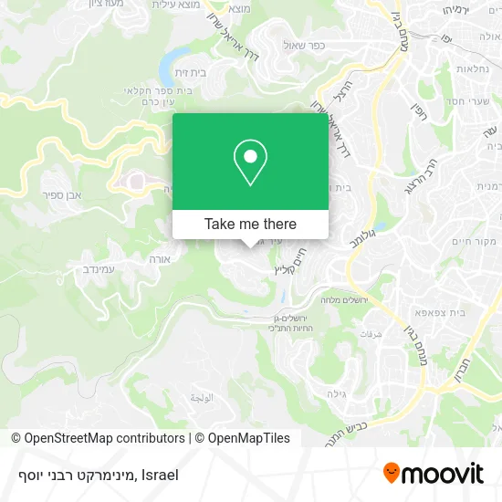 Карта מינימרקט רבני יוסף