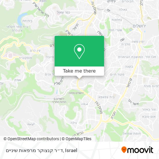 ד״ר קנצוקר מרפאות שיניים map