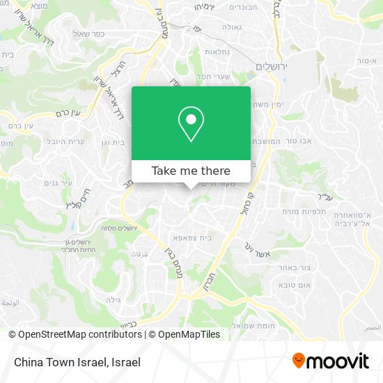 China Town Israel map