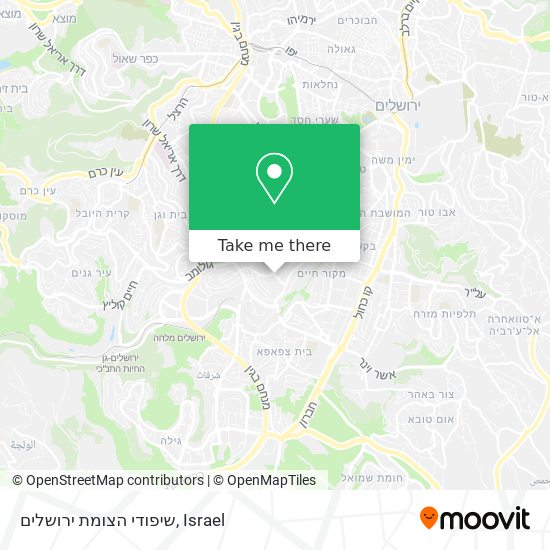 Карта שיפודי הצומת ירושלים