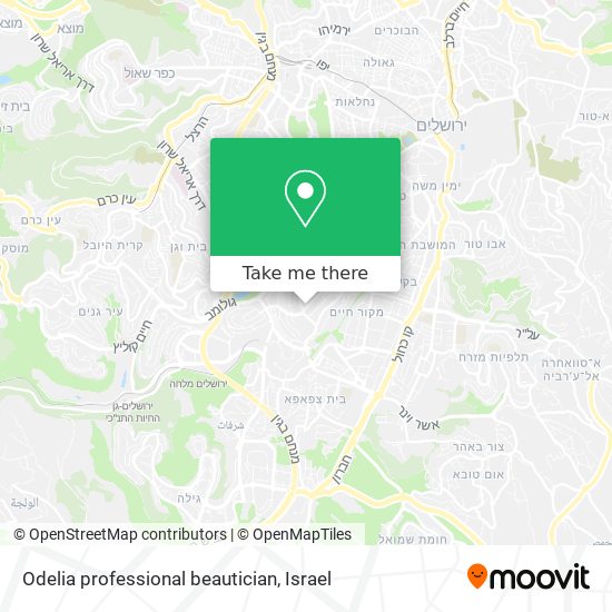 Odelia professional beautician map